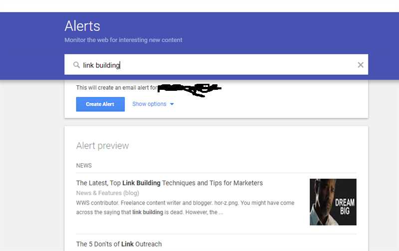 Как использовать Google Alerts для линкбилдинга